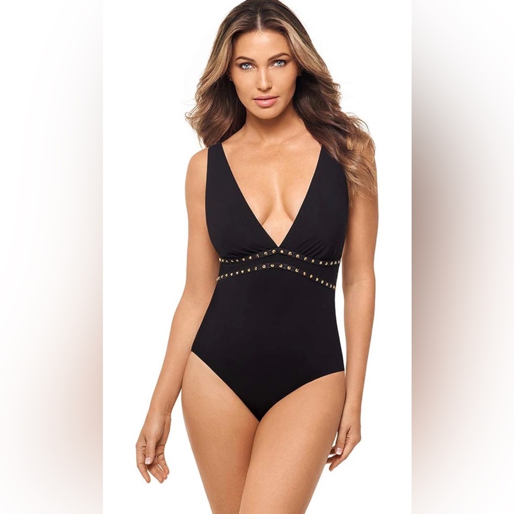Amoressa Women's Swimwear  The Stone Lupita  One Piece Swimsuit size 8(@)